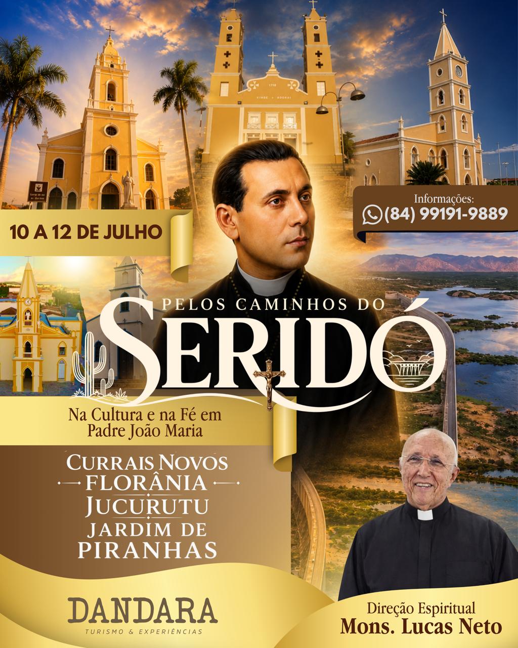 Jucurutu recebe roteiro turístico-religioso “Pelos Caminhos do Seridó – Na Memória e na Fé em Padre João Maria”